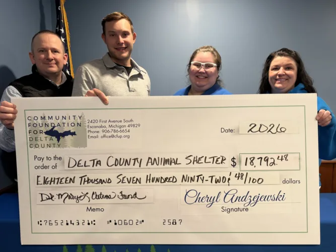 Delta Animal Shelter receives Dr. Mary L. Cretens Funds